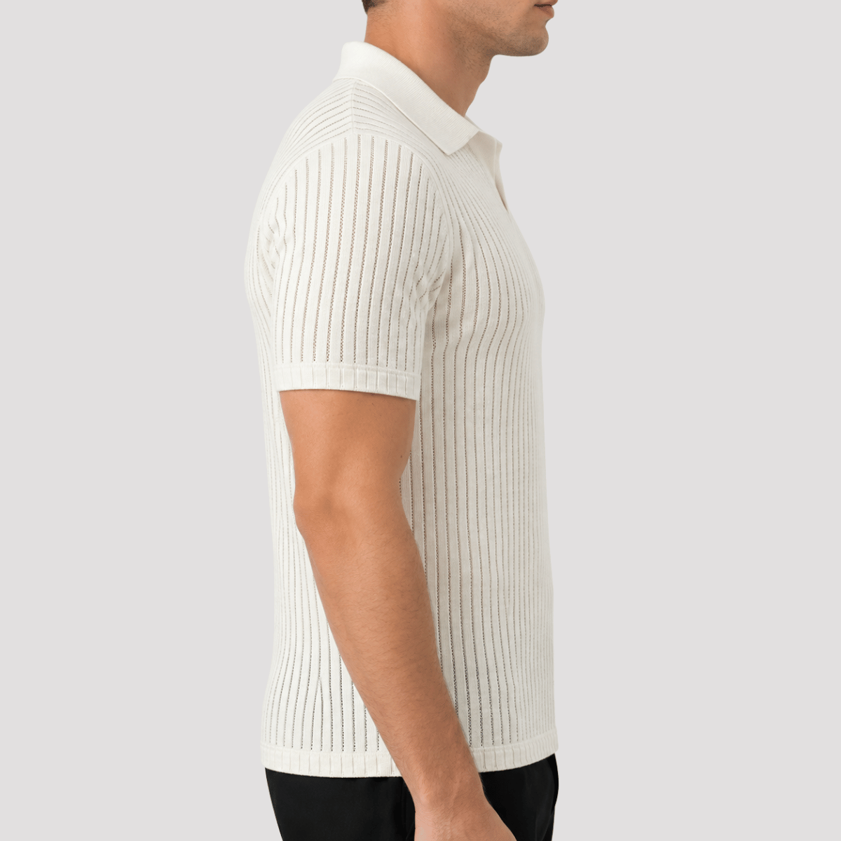 Camisa Polo Masculina Texturizada