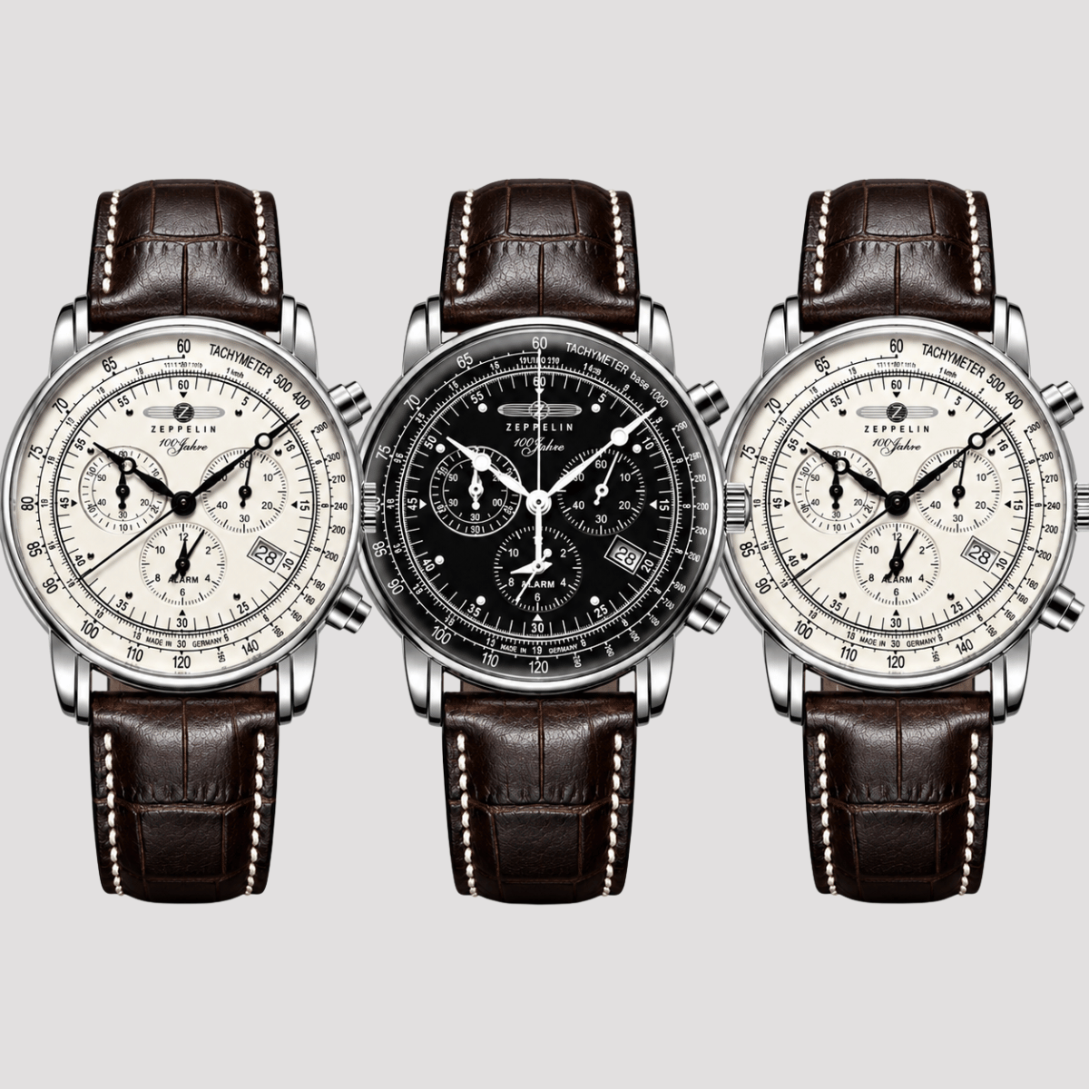 Kit 3 Relógios Masculinos Cronógrafo com Pulseira Elegante