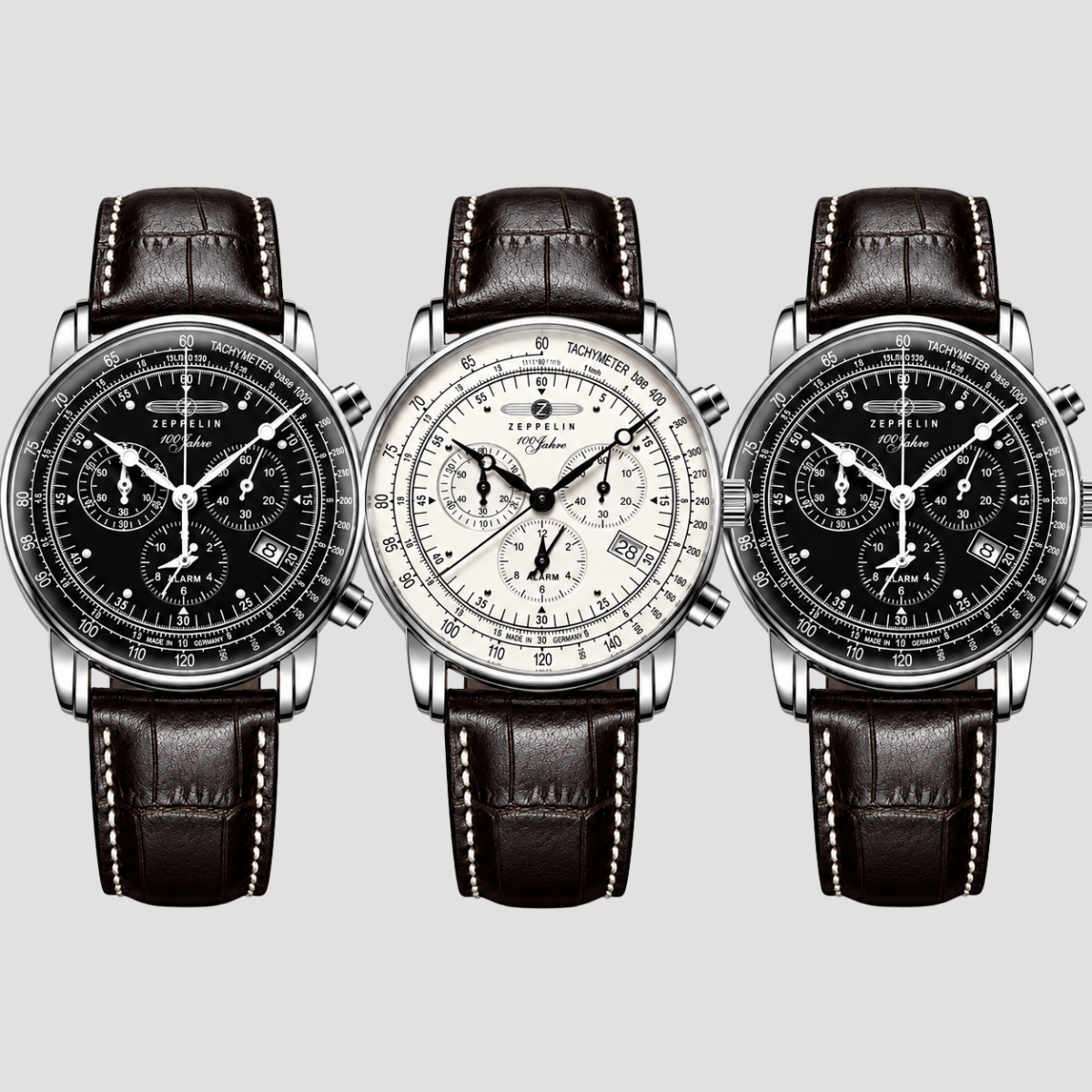 Kit 3 Relógios Masculinos Cronógrafo com Pulseira Elegante