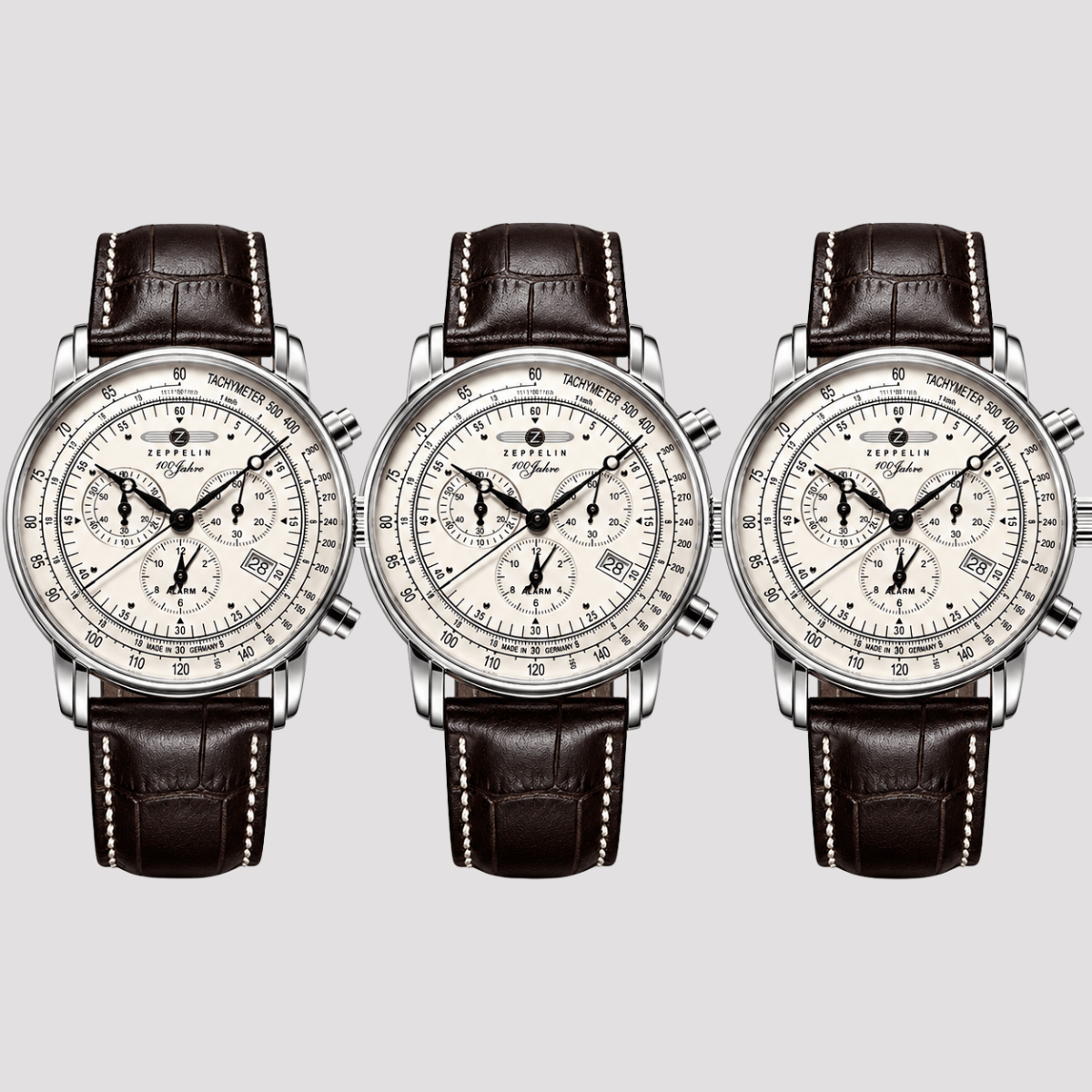 Kit 3 Relógios Masculinos Cronógrafo com Pulseira Elegante