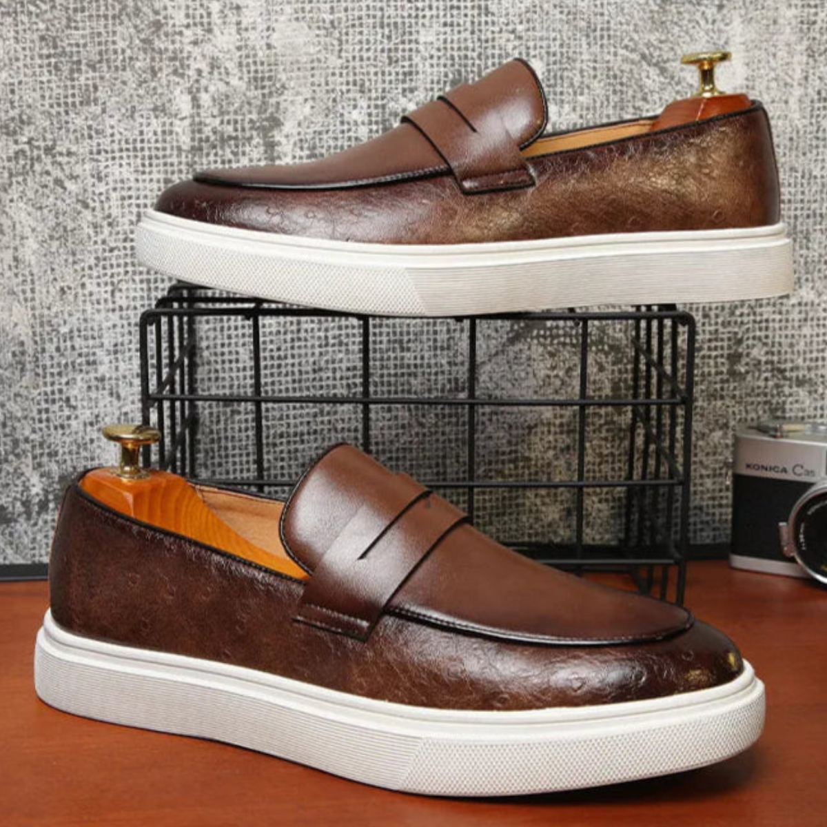Mocassim de Couro Slip On Ditorino