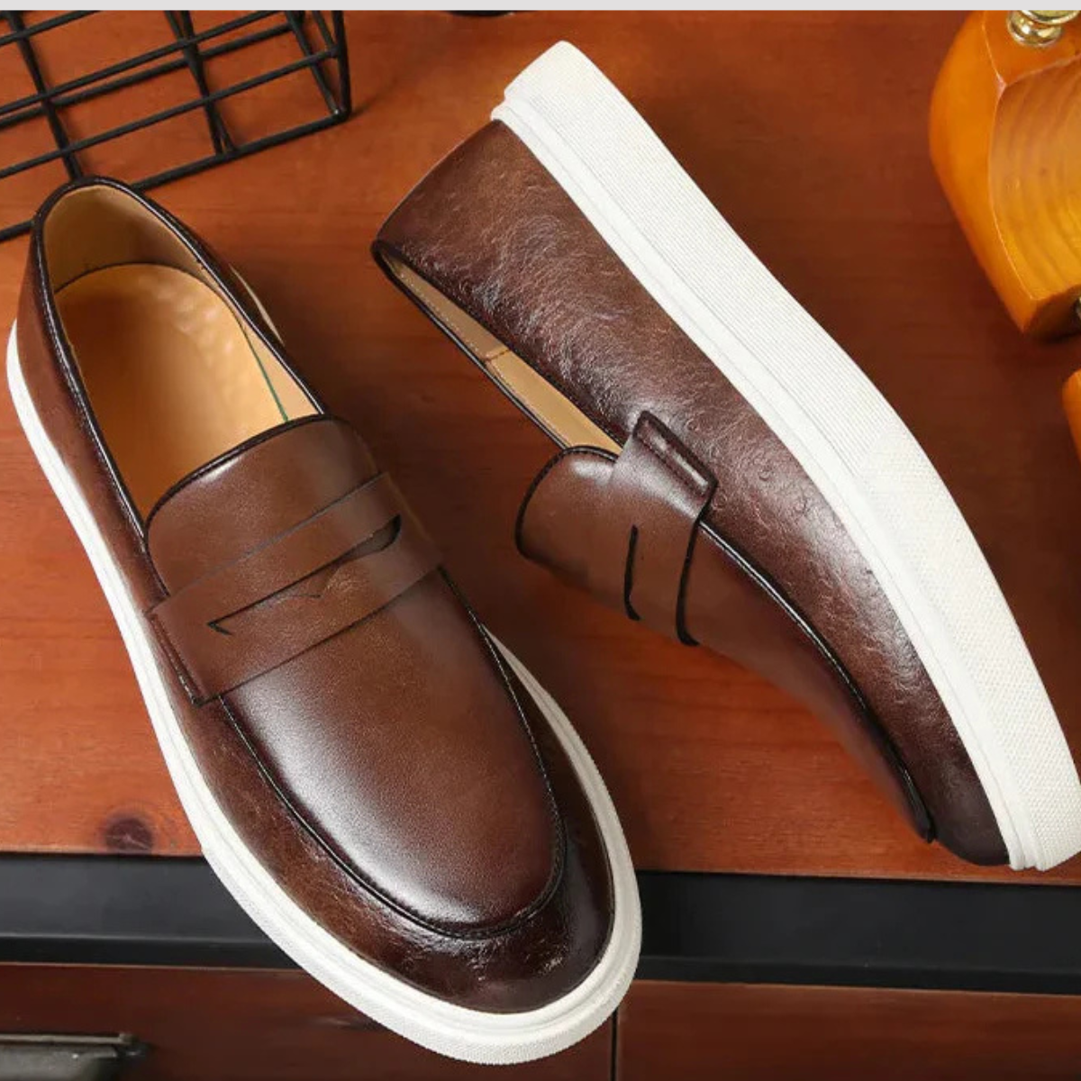 Mocassim de Couro Slip On Ditorino