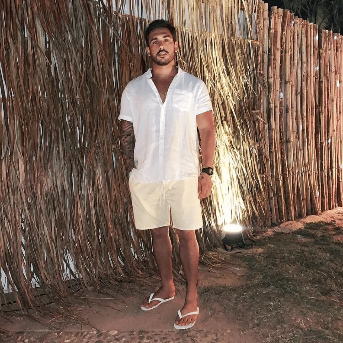 Bermuda de Linho Masculina Riviera