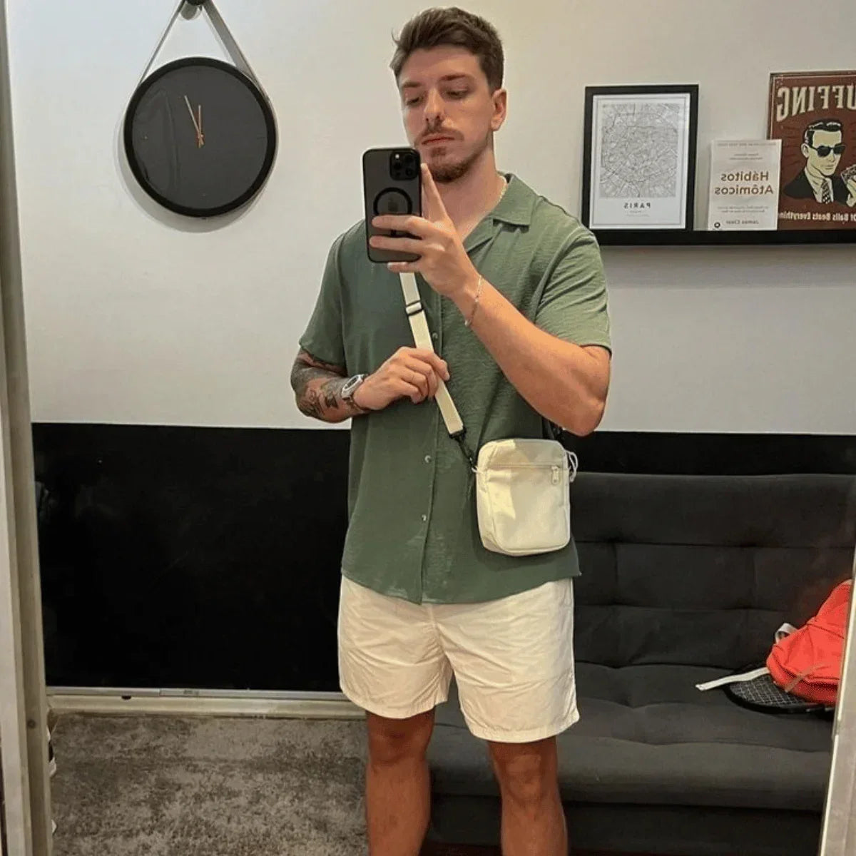 Camisa Manga Curta de Linho