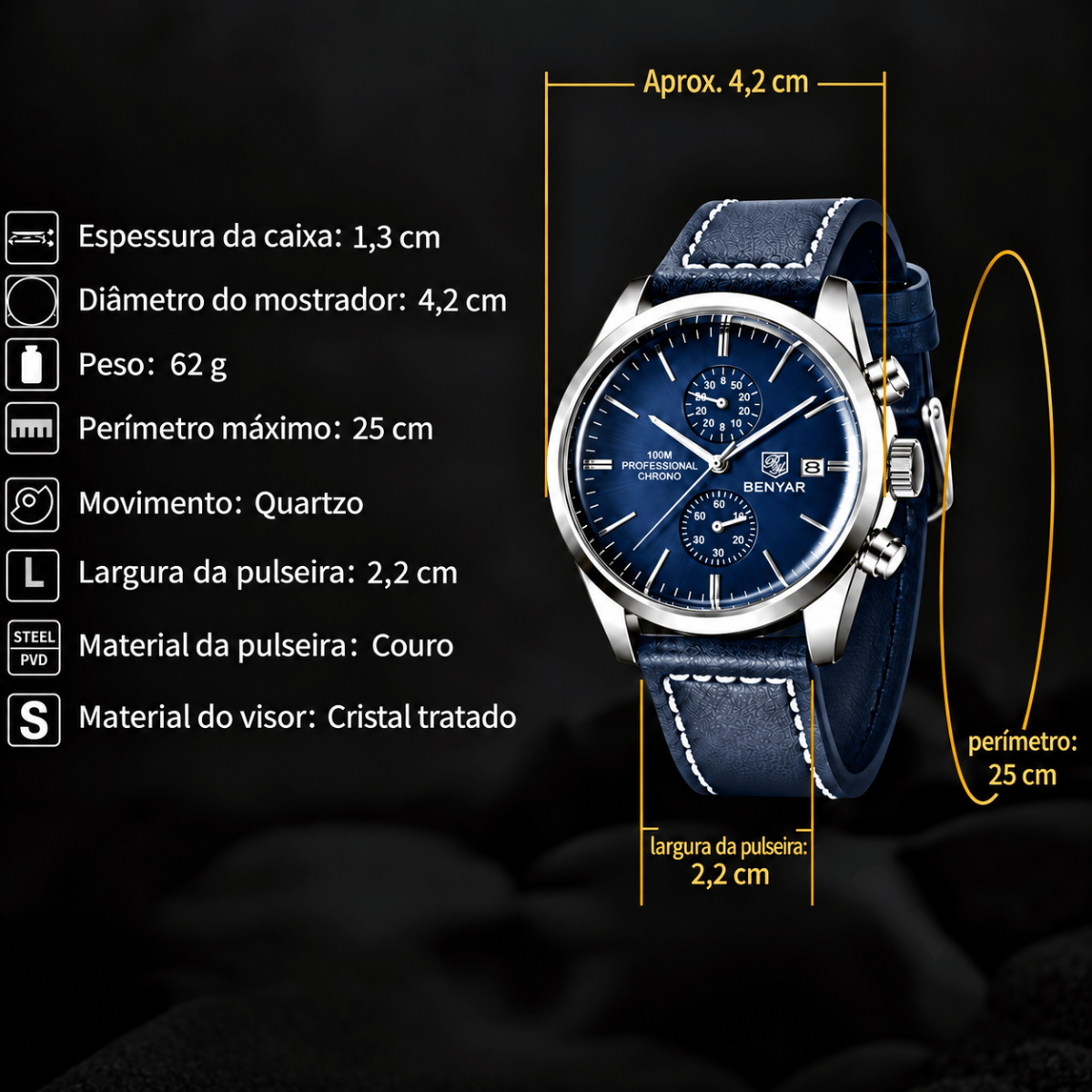 Relógio Masculino Com Pulseira Minimalista