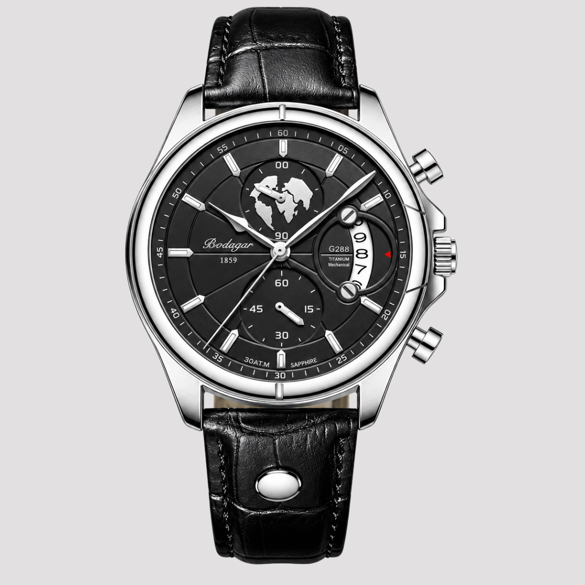 Relógio de Pulso Masculino Cronógrafo Calendário e Design Clássico