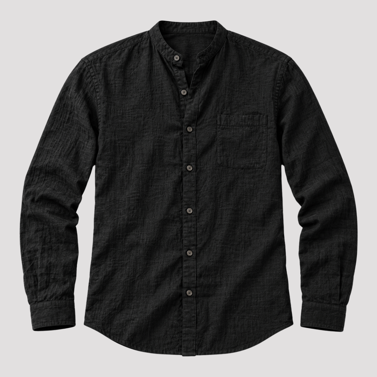 Camisa Masculina de Linho Gola Padre
