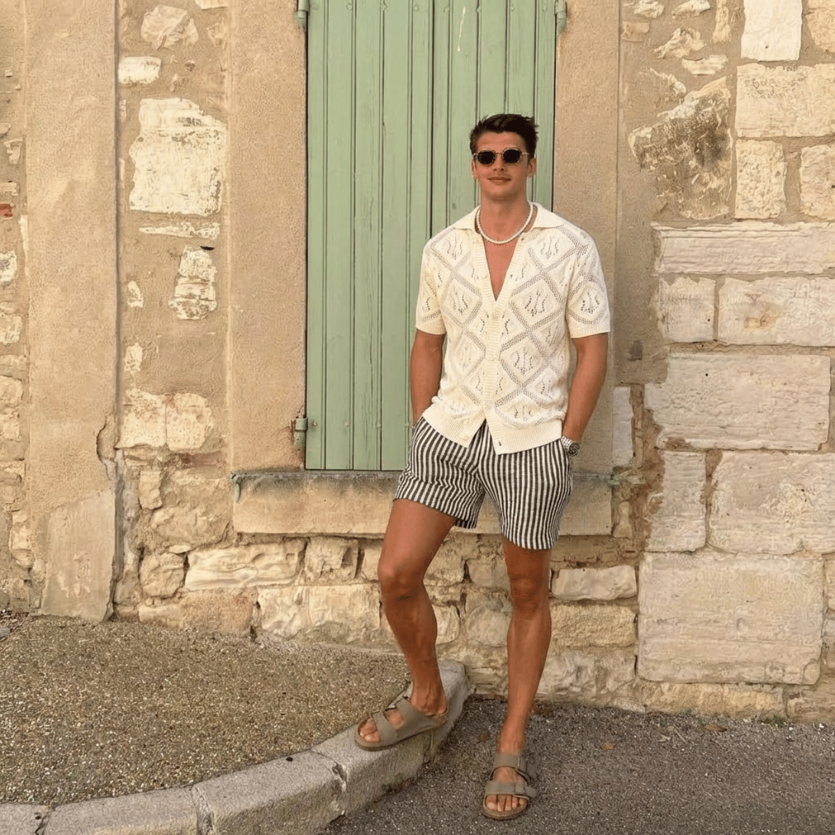 Camisa Masculina de tricot Vintage