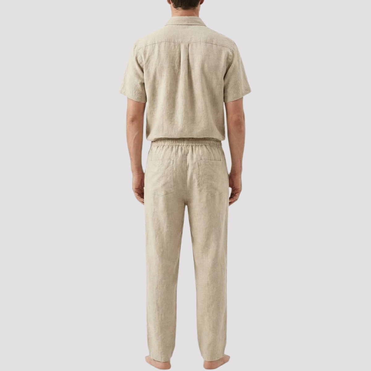 Conjunto Masculino de Linho Bege Madrid