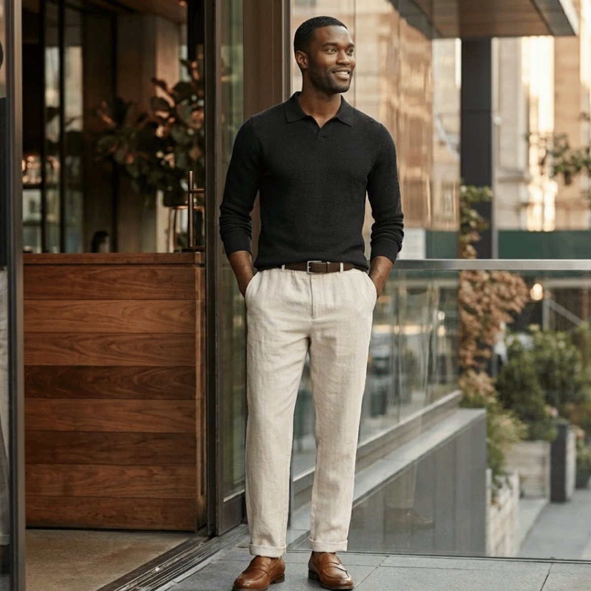 Camisa Polo Masculina Manga Longa