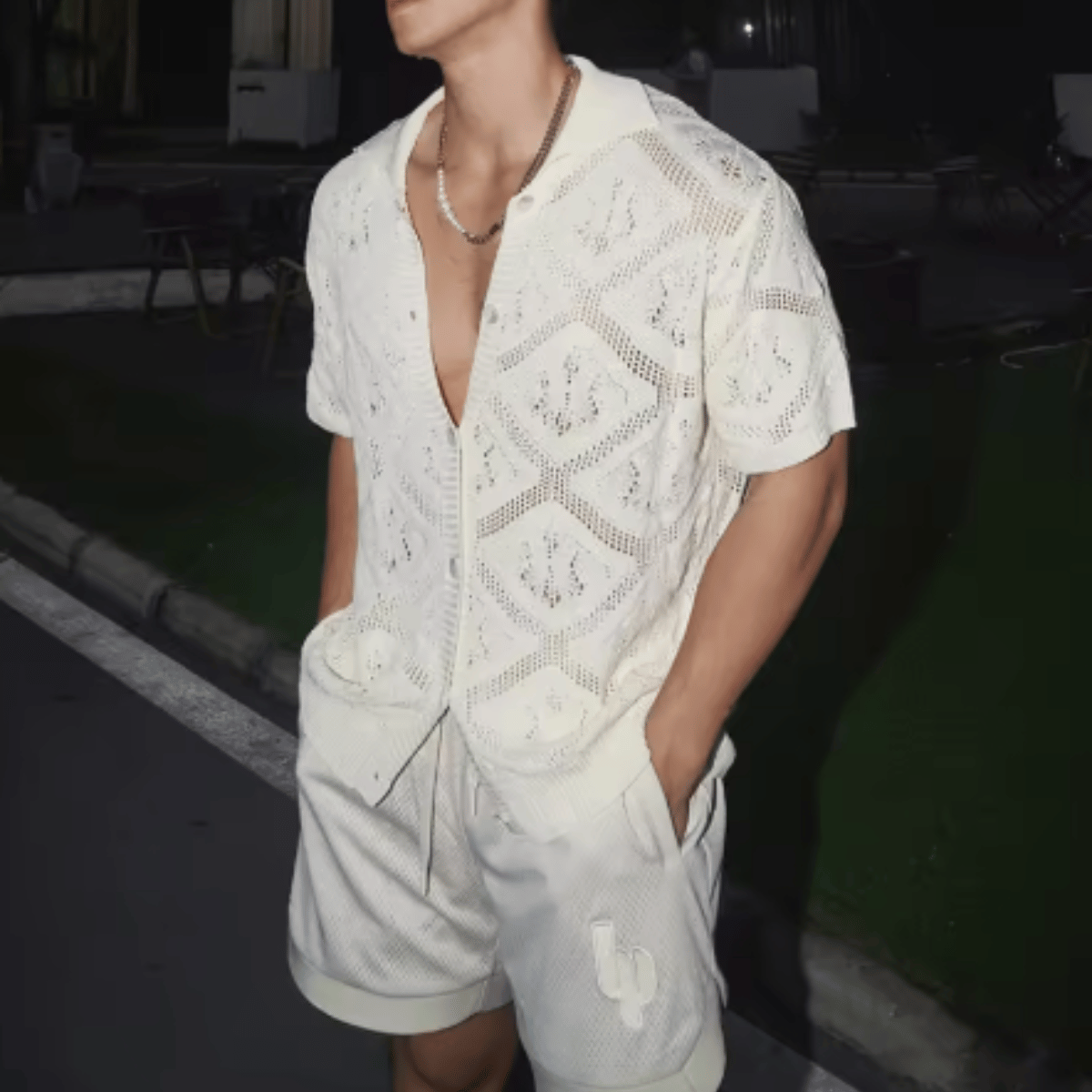 Camisa Masculina de tricot Vintage