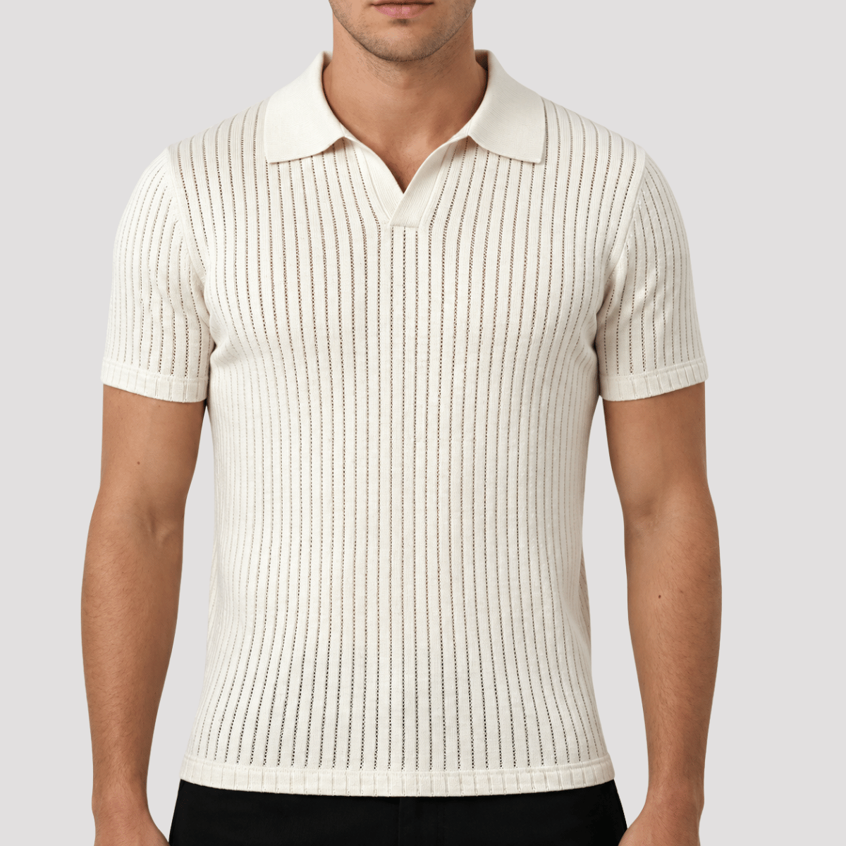 Camisa Polo Masculina Texturizada