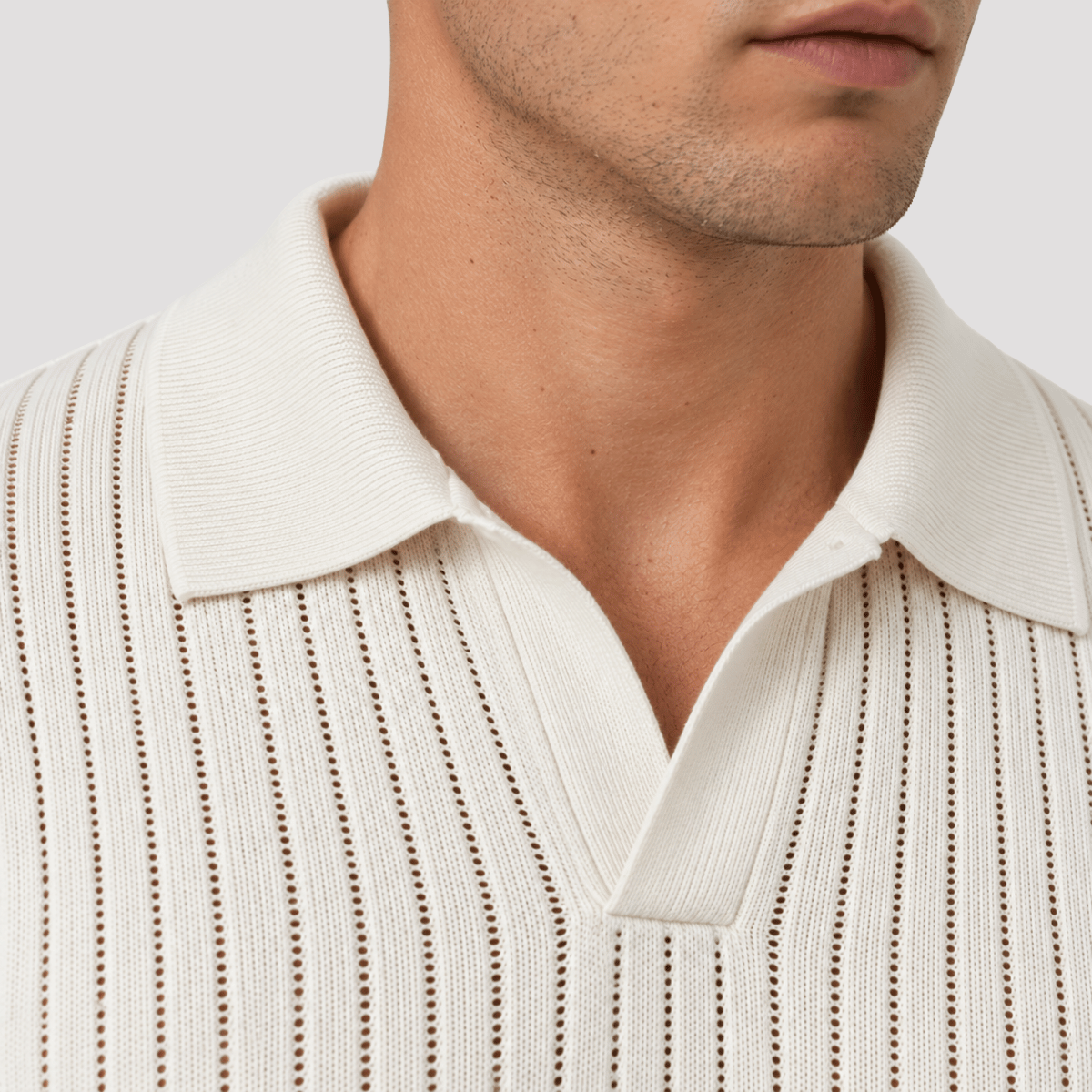 Camisa Polo Masculina Texturizada