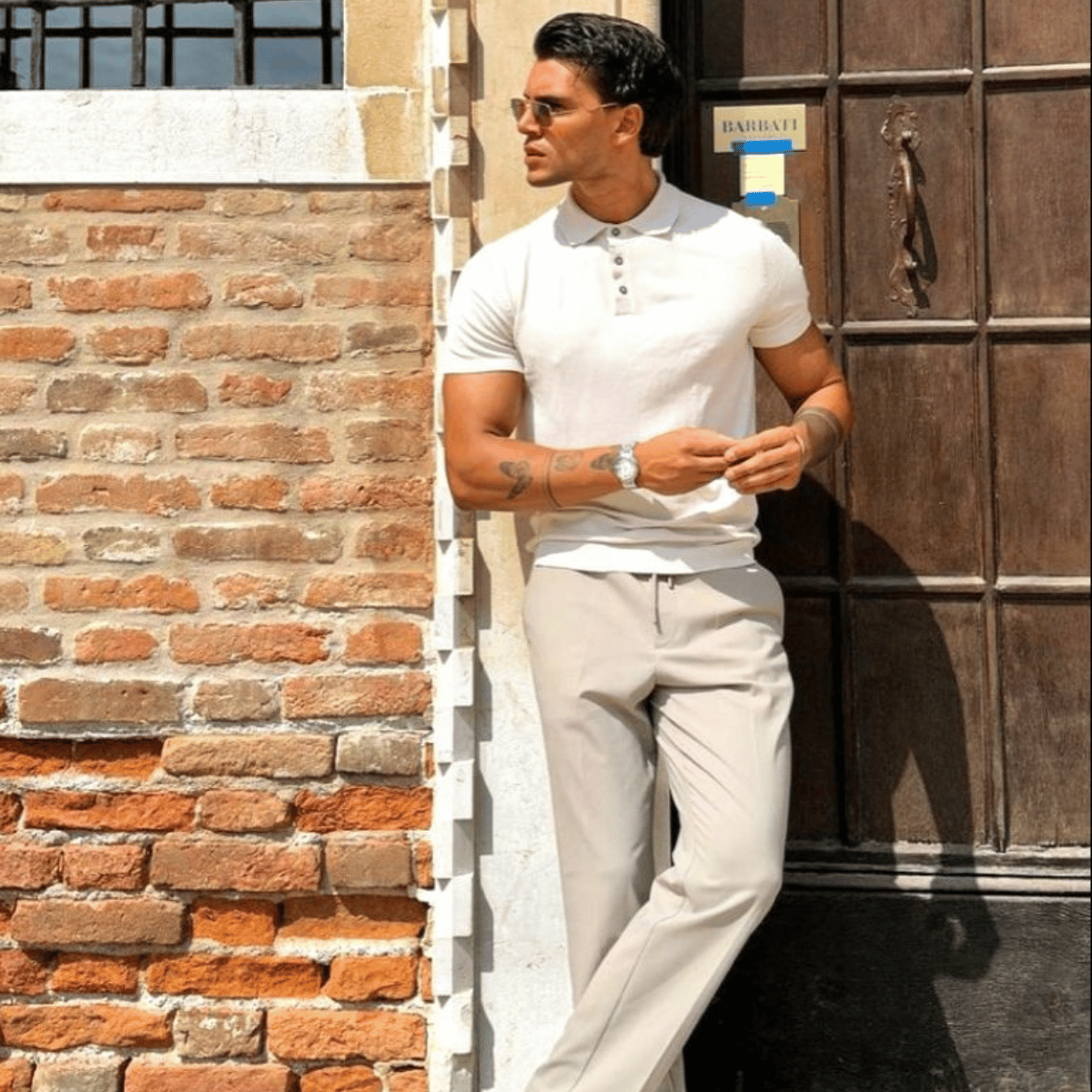 Camisa Polo Masculina em Seda