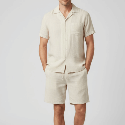 Conjunto de Praia Masculino em Linho