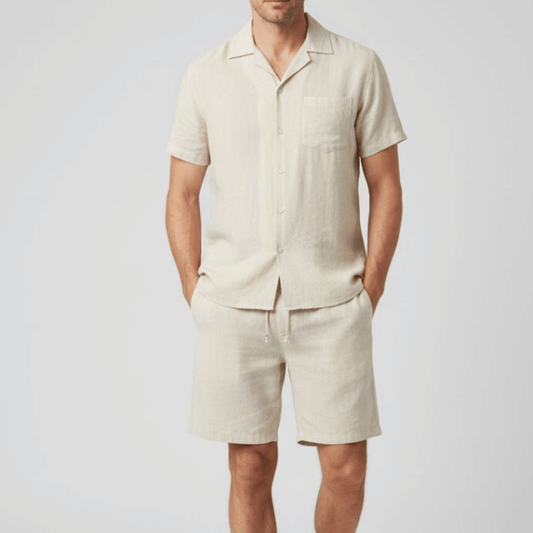 Conjunto de Praia Masculino em Linho