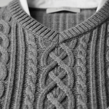 Colete Masculino de Tricot em Lã