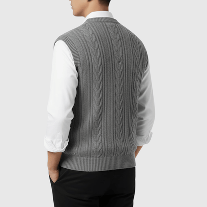 Colete Masculino de Tricot em Lã