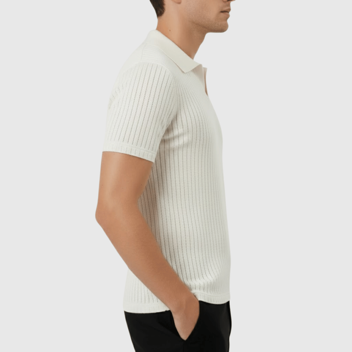 Camisa Polo Masculina Texturizada