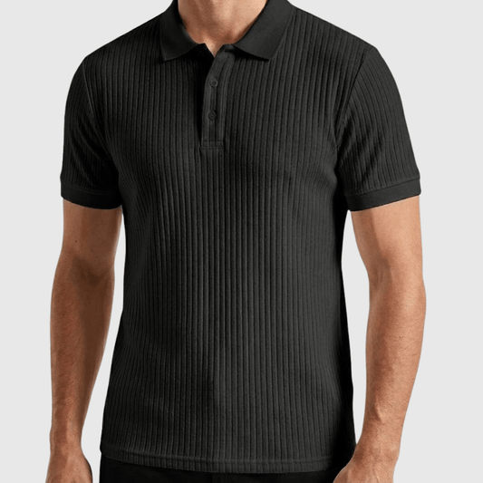 Camisa polo Masculina Canelada Texturizada