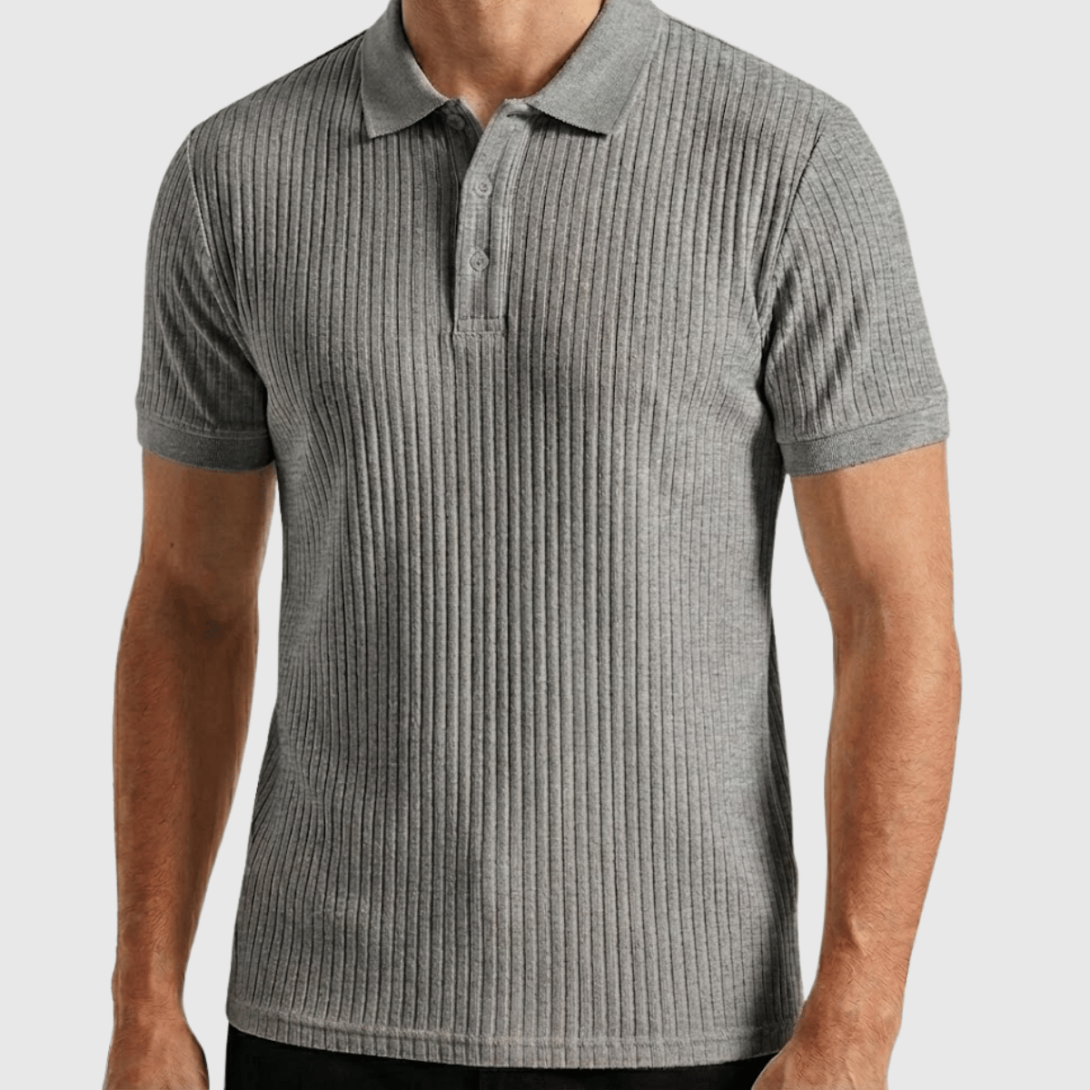 Camisa polo Masculina Canelada Texturizada