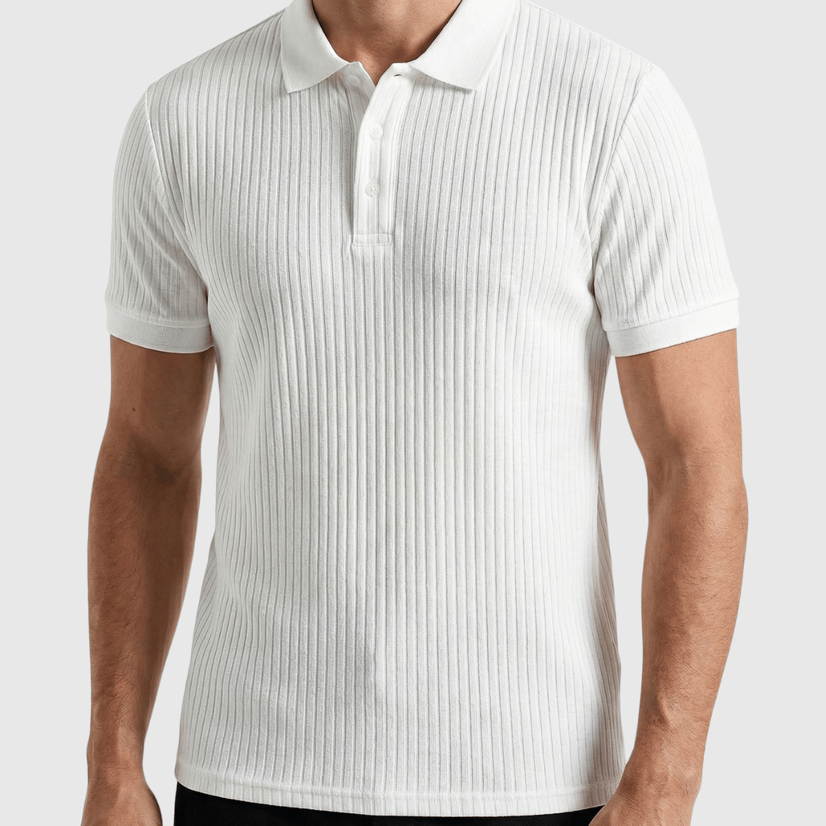 Camisa polo Masculina Canelada Texturizada