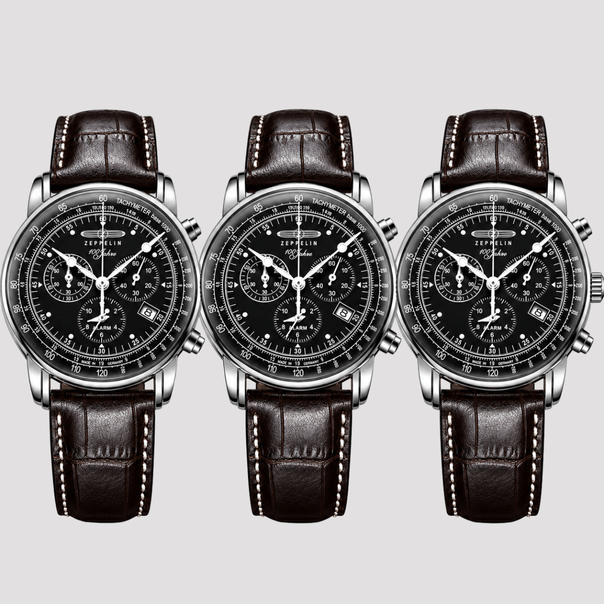 Kit 3 Relógios Masculinos Cronógrafo com Pulseira Elegante