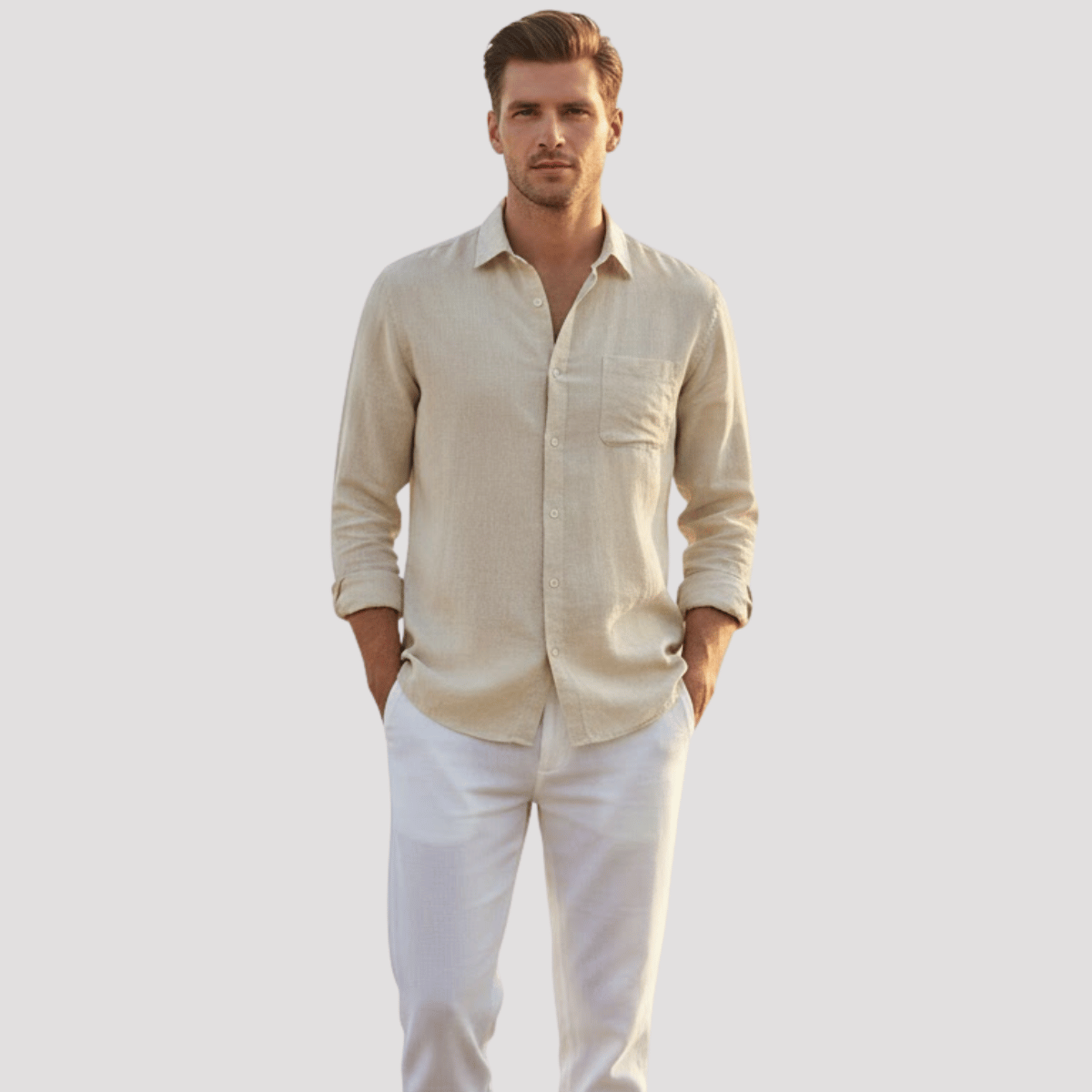 Camisa Social Masculina de linho