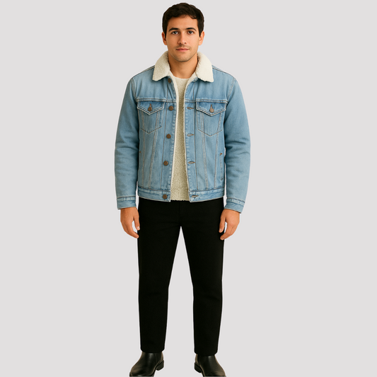 Jaqueta Jeans Masculina Forrada Ditorino