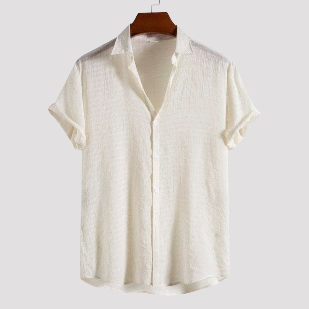 Camisa Manga Curta Linho de Luxo Ditorino
