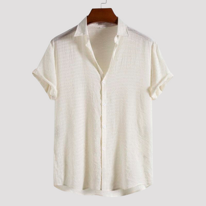 Camisa Manga Curta Linho de Luxo Ditorino