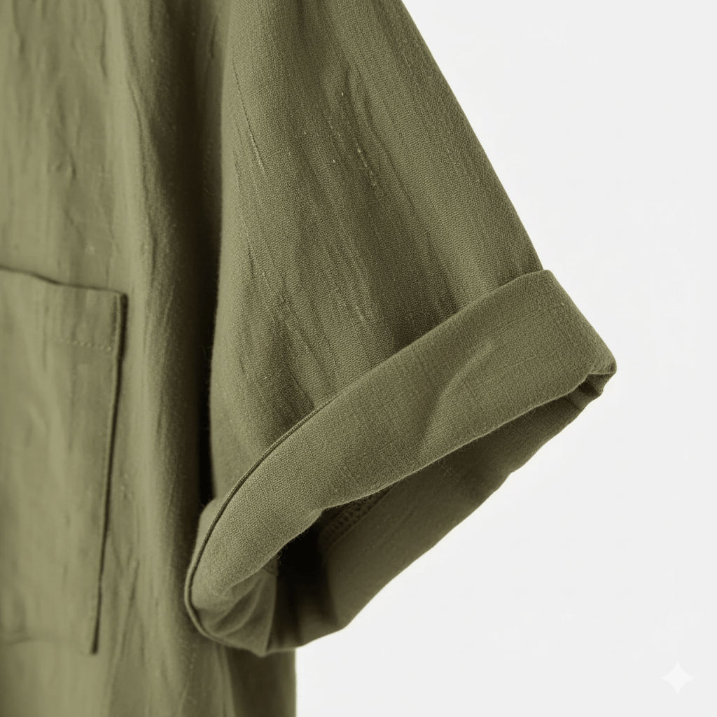 Camisa Manga Curta de Linho