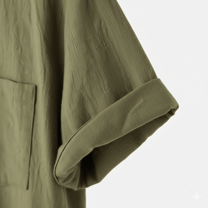 Camisa Manga Curta de Linho