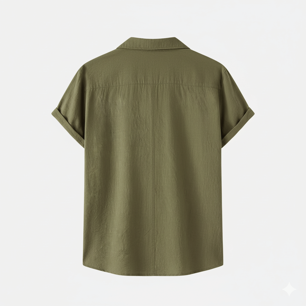 Camisa Manga Curta de Linho