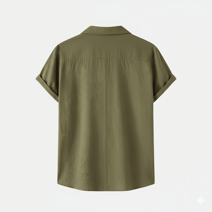 Camisa Manga Curta de Linho
