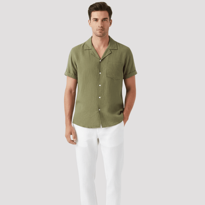 Camisa Manga Curta de Linho