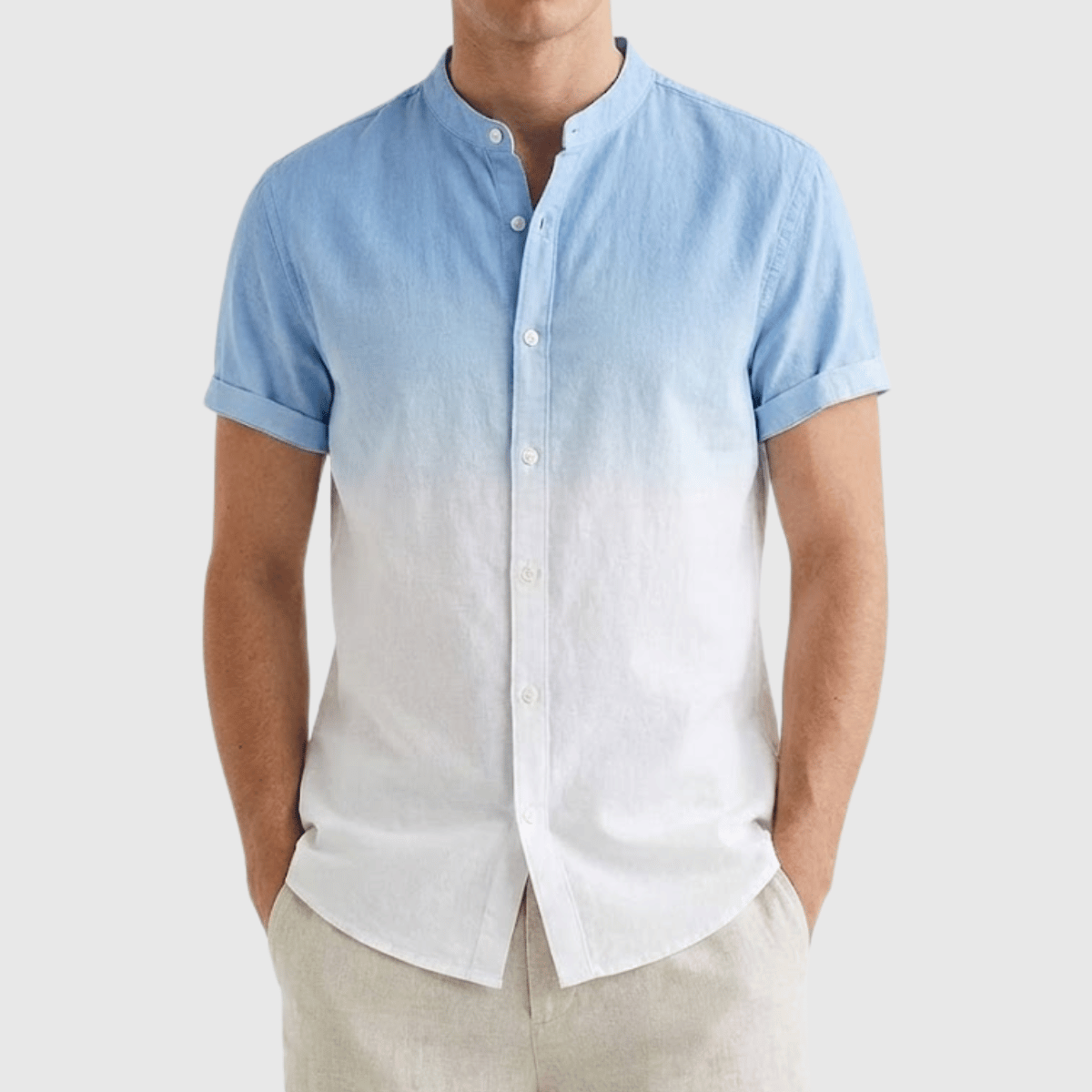 Camisa de Linho Masculina Degradê
