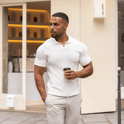 Camisa Polo Masculina Texturizada