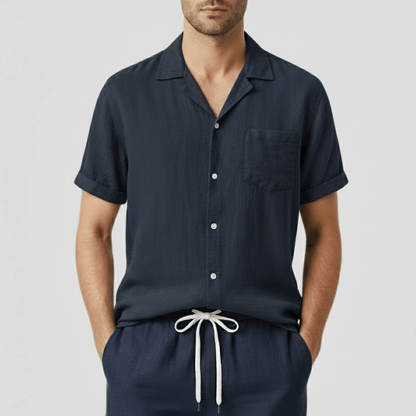 Camisa Manga Curta de Linho