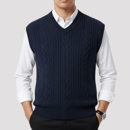 Colete Masculino de Tricot em Lã