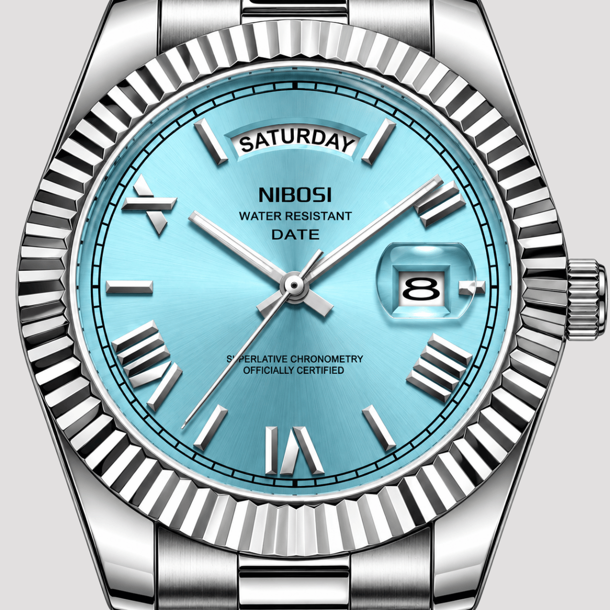 Relógio Masculino Pulseira Presidente e Calendário Duplo