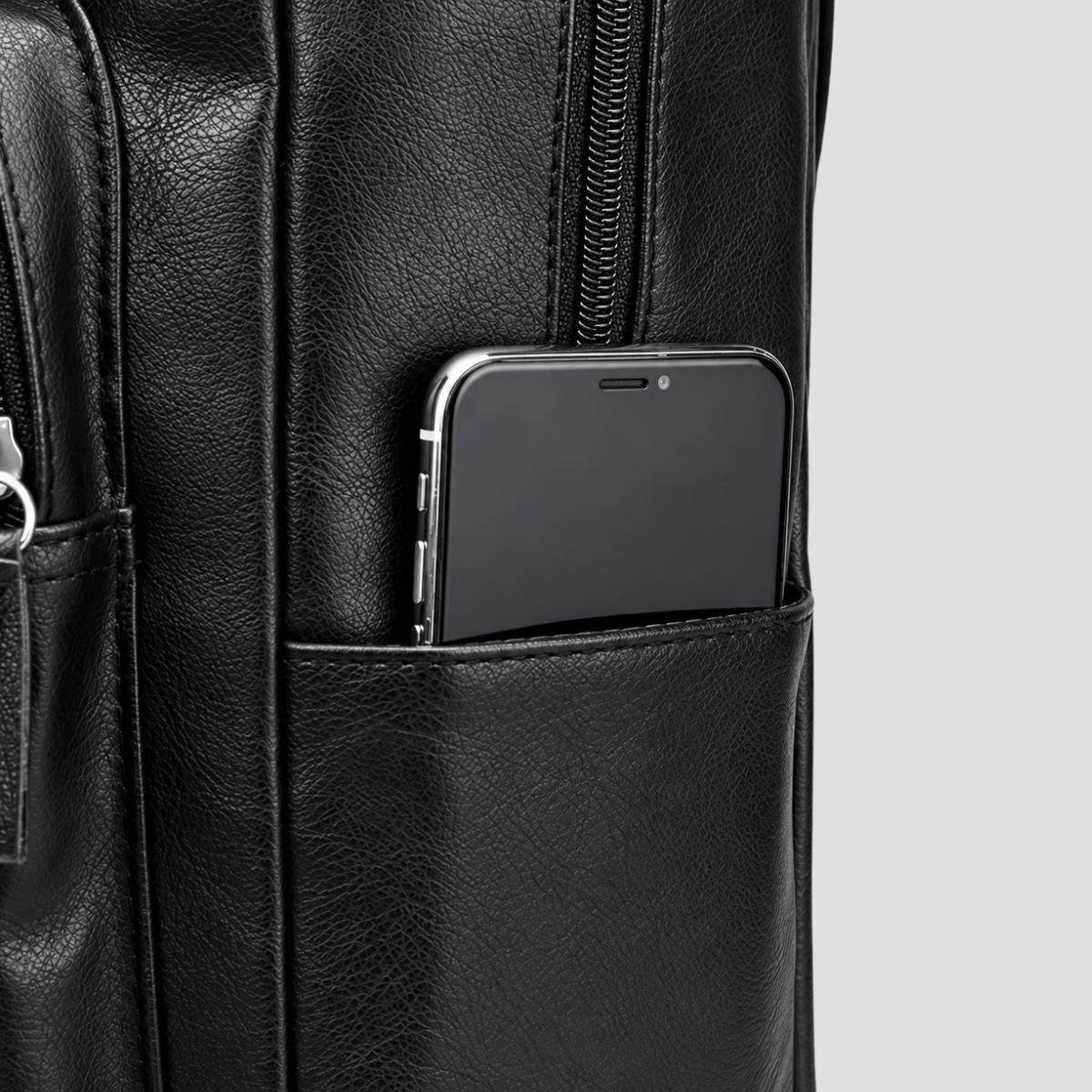 Mochila Masculina Vintage Design Executivo e Bolsos com Zíper
