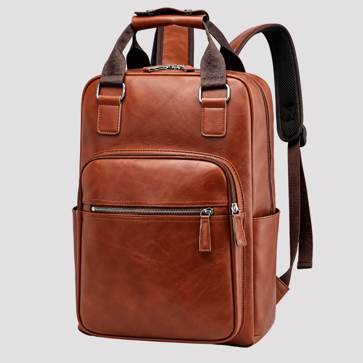 Mochila Masculina Vintage Design Executivo e Bolsos com Zíper