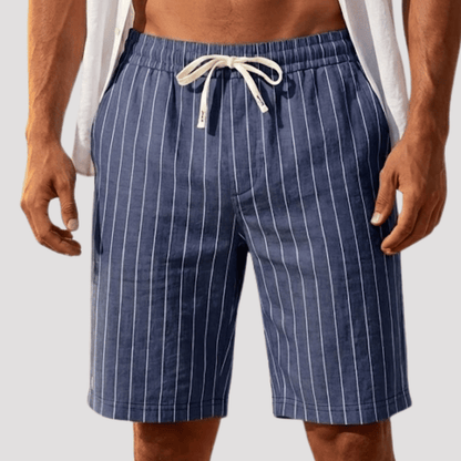 Bermuda Masculina Listrada de linho