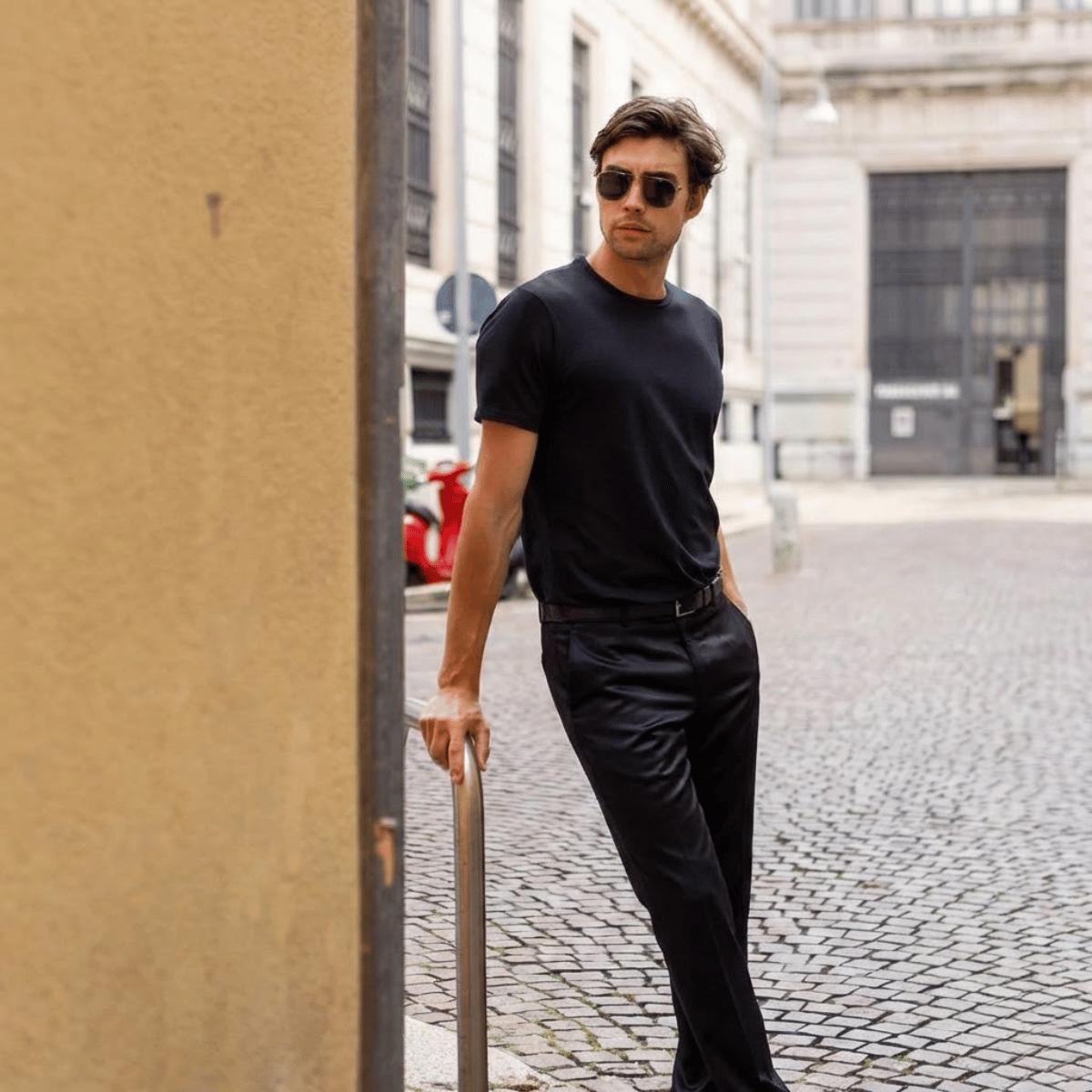 Calça Masculina de Seda Gelada