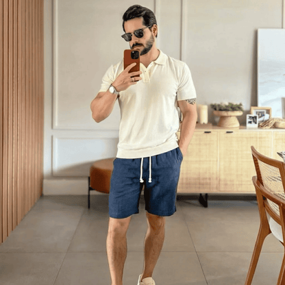 Bermuda de Linho Masculina Lisa