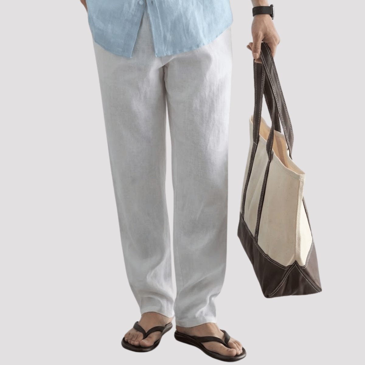 Calça de linho Masculina Slim Mônaco