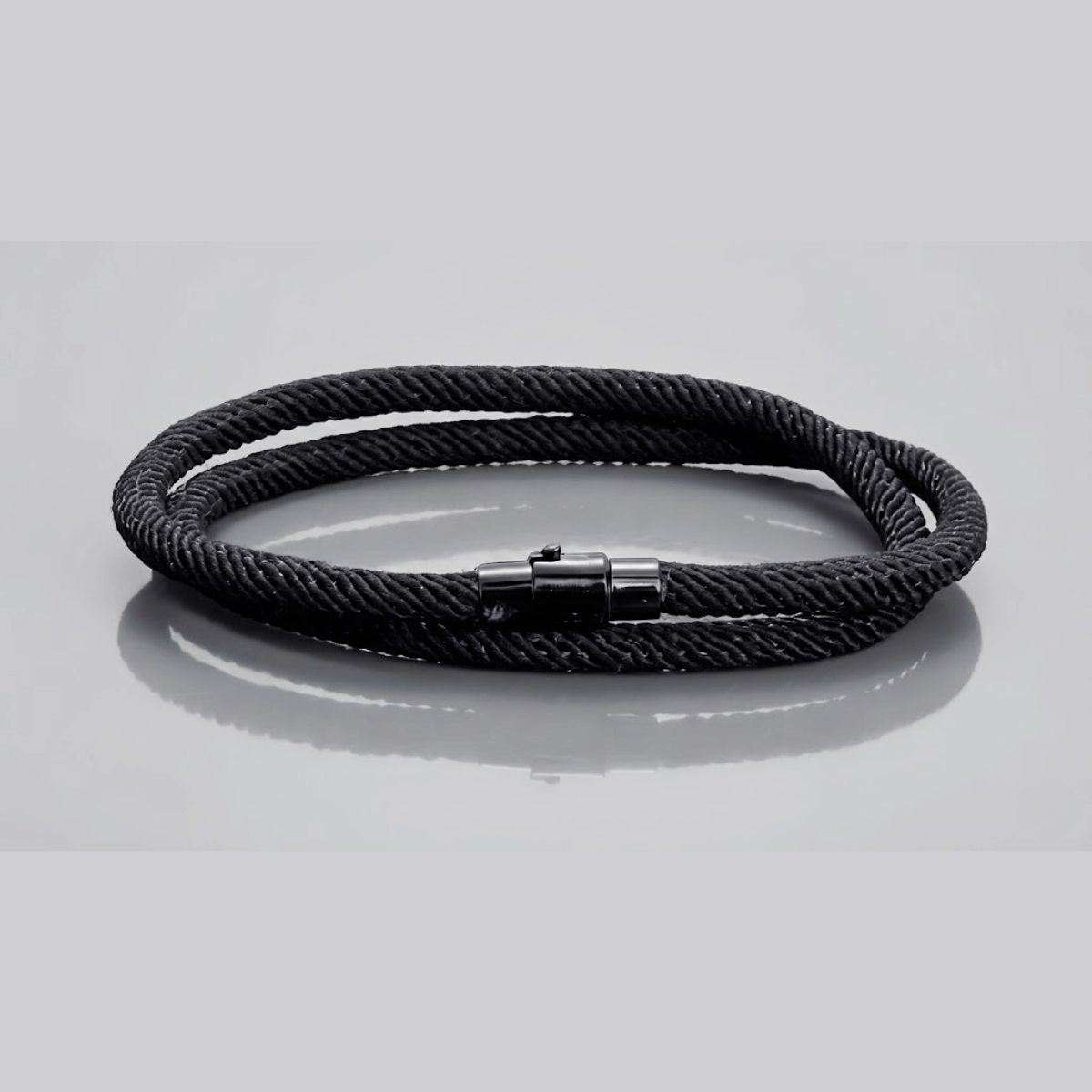 Pulseira Masculina Minimalista Dupla Preta