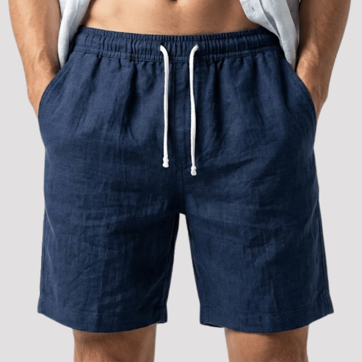 Bermuda de Linho Masculina Lisa