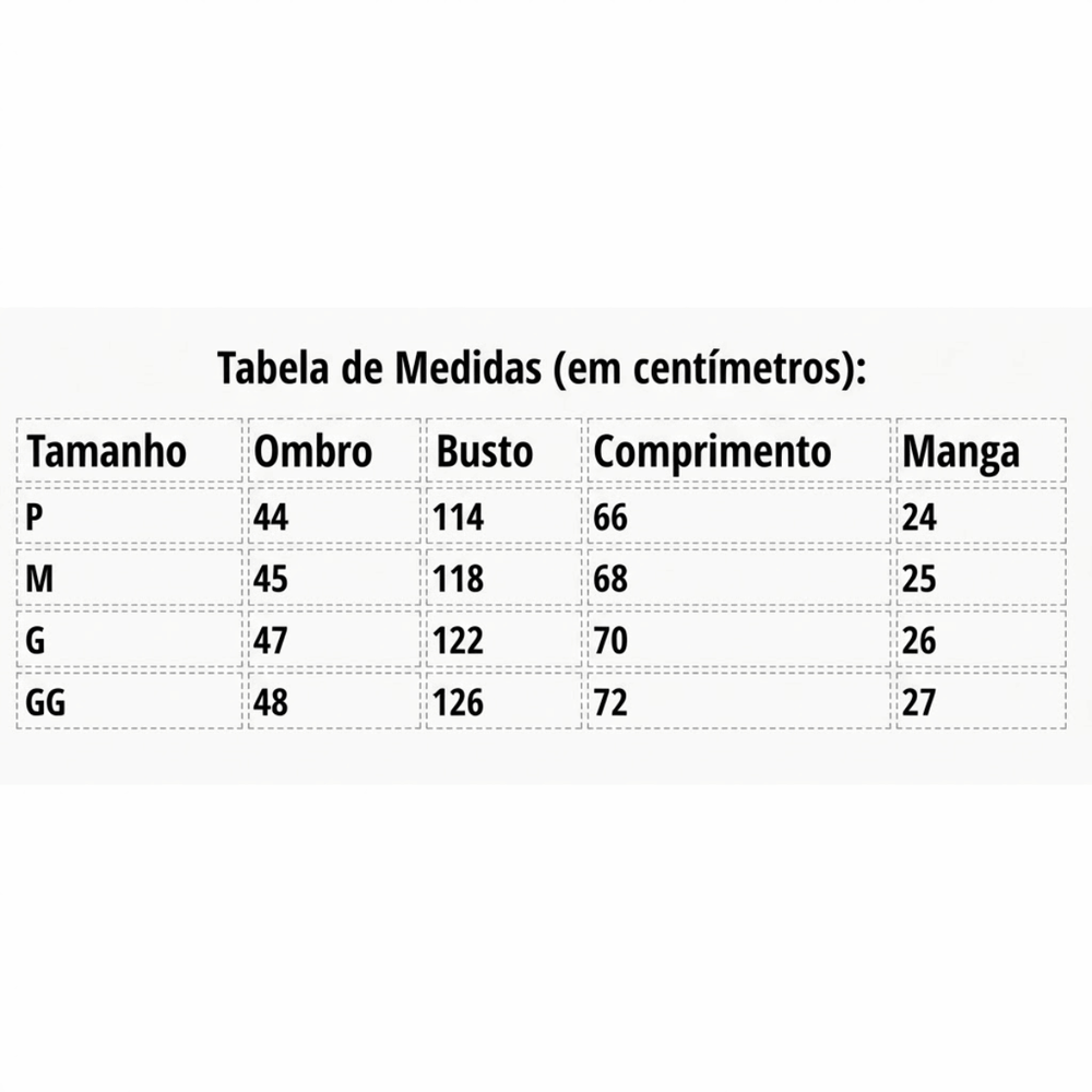 Tabela de Medidas